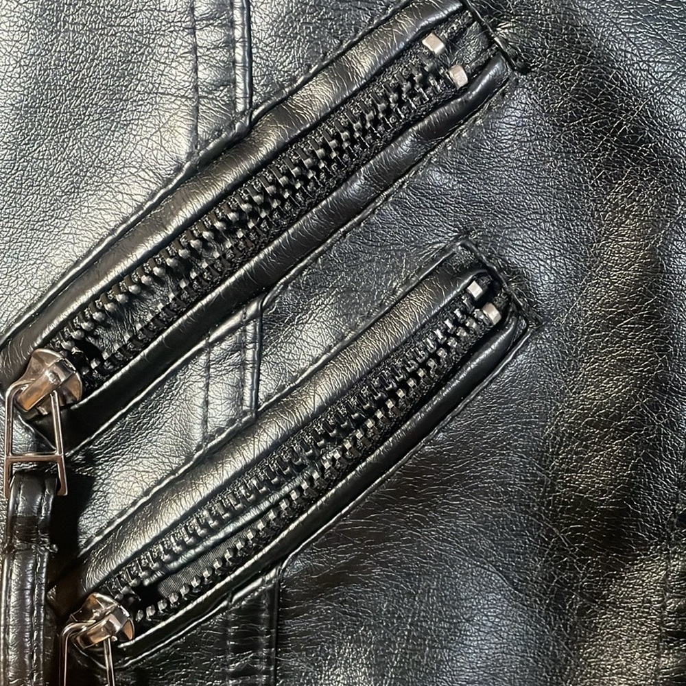 LJYH - Faux Leather Jacket - Soft lining - Picture 7 of 11